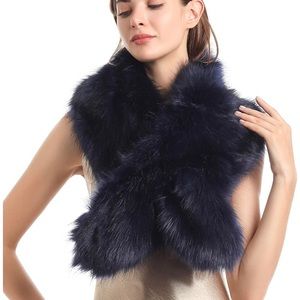 Elegant Soft Fur Collar Shawl Wrap